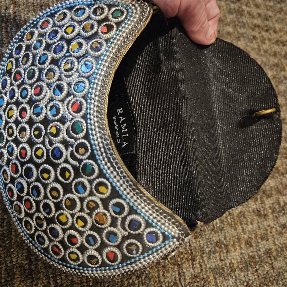 Ramla Multicolor Beaded Clutch